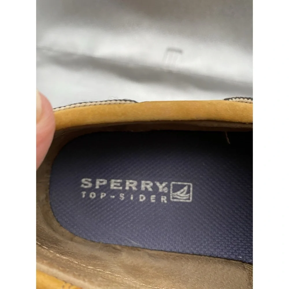 Sperry Top-Sider Intrepid Boys Boat Shoe Brown Leather‎ Lace Up Non-Slip Size 5M